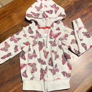 Little Girls Old Navy Butterfly Hoody Size 4T